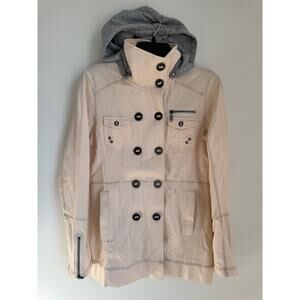 Hurley Winchester Jacket Double Breasted Removable Hood Striped